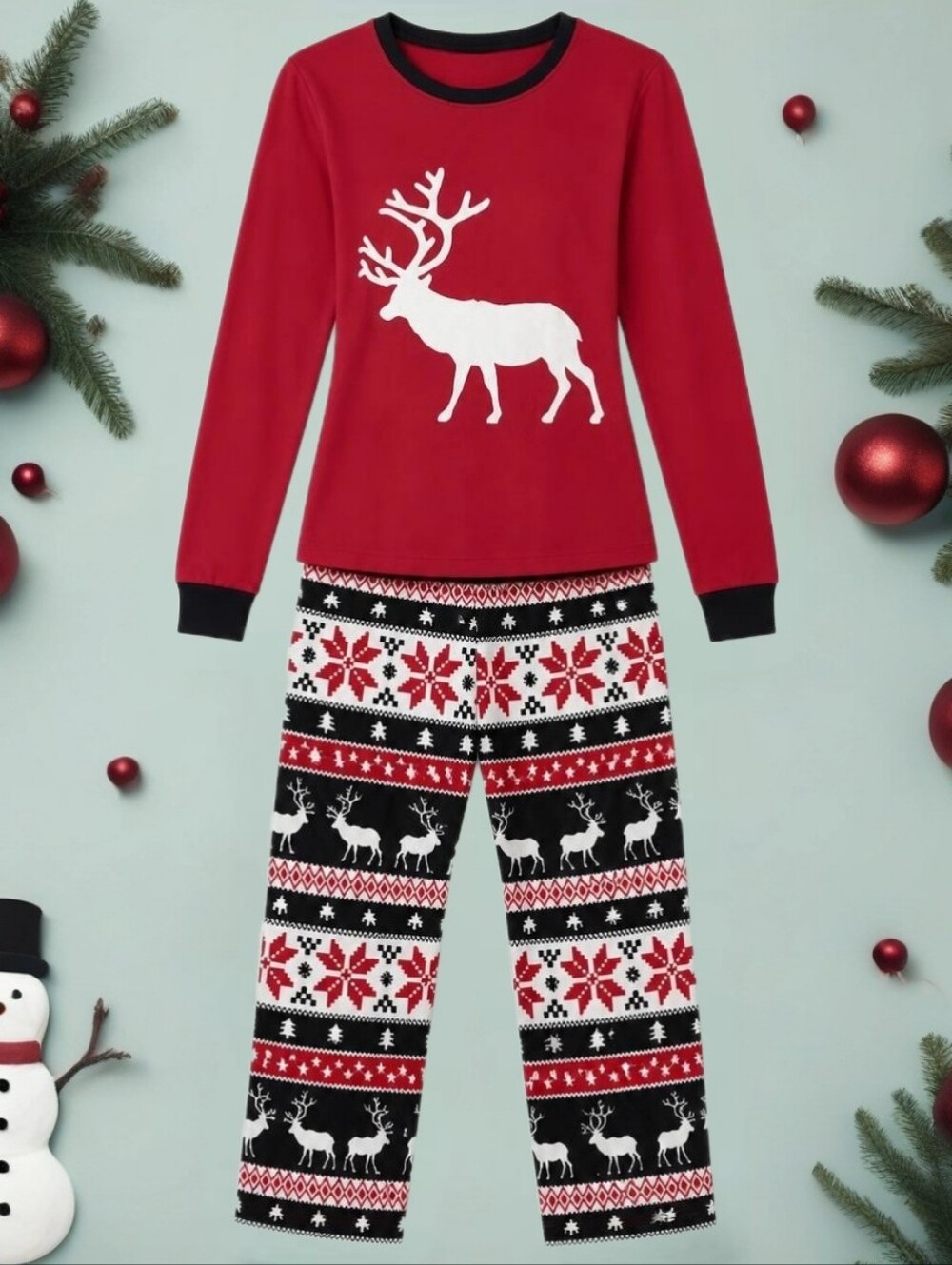 New Christmas Reindeer 2pc Pajama Set Boys